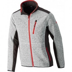 Veste,Softshell, Taille L,gris brillant-rouge,FORTIS