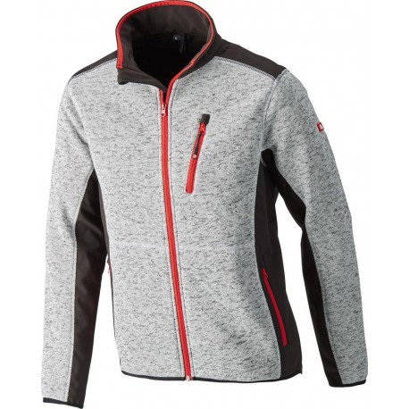 Veste,Softshell, Taille M,gris brillant-rouge,FORTIS