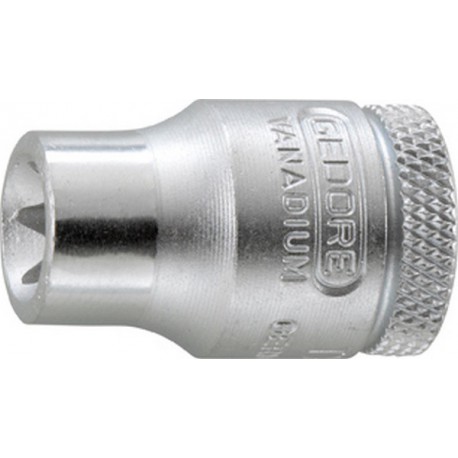Douille 3/8'' pour vis mâle TORX®, Dimensions : E 5, Long. 28 mm, Pour vis M4