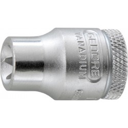 Douille 3/8'' pour vis mâle TORX®, Dimensions : E 6, Long. 28 mm, Pour vis M5