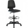 Chaises Labsit 4 anthracite Plastique-cuir,avec roues