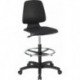 Chaises Labsit 4 Blanc Plastique-cuir,avec roues