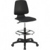 Chaises Labsit 4 Blanc Plastique-cuir,avec roues