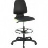 Chaises Labsit 4 vert Plastique-cuir,avec roues