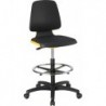 Chaises Labsit 4 orange Plastique-cuir,avec roues