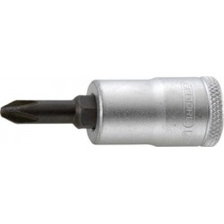 Embout de vissage 3/8'' pour vis cruciforme PH, Dimensions : PH 3, Long. 55 mm