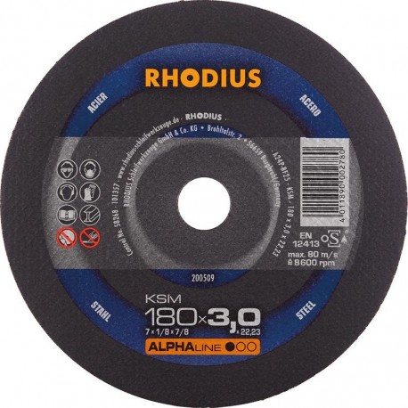Disque de coupe KSM 180 x 3,0mm  Rhodius(Par 25)