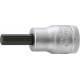 Embout de vissage 3/8'' pour vis femelle à 6 pans, Cote s/plats : 10 mm, Long. 49 mm