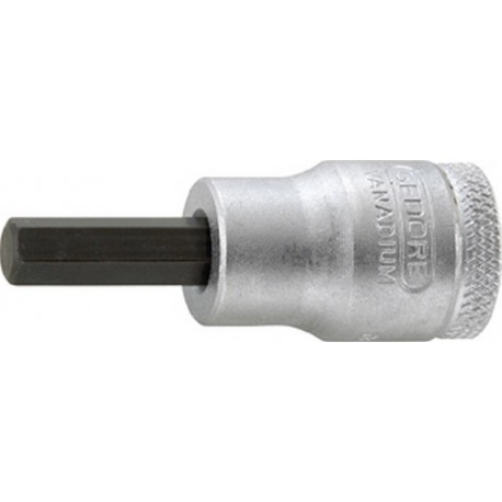 Embout de vissage 3/8'' pour vis femelle à 6 pans, Cote s/plats : 10 mm, Long. 49 mm