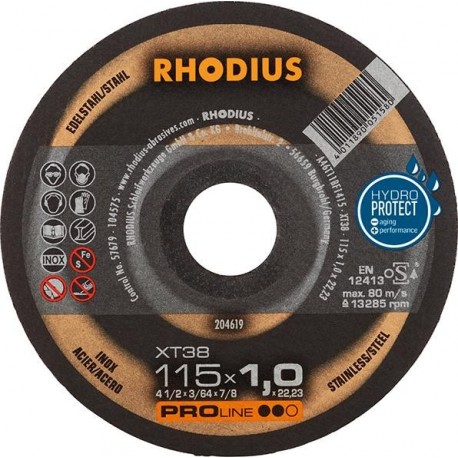 Disque de coupe XT38 115 x 1,0mm  Rhodius