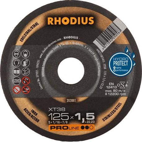 Disque de coupe XT38 125 x 1,5mm  Rhodius