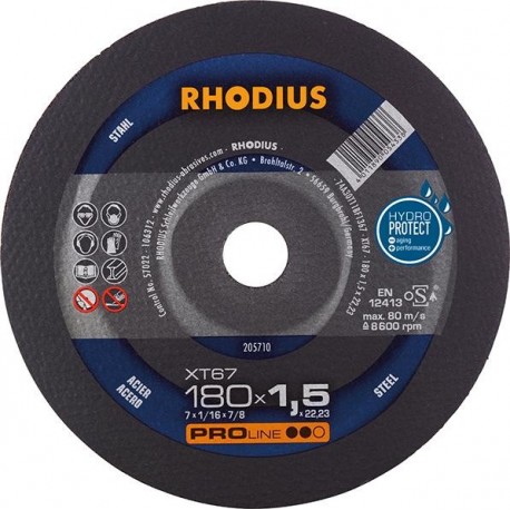 Disque de coupe XT67 180 x 1,5mm  Rhodius(Par 25)