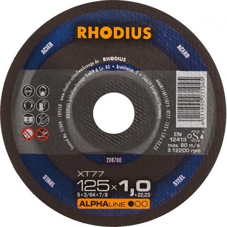 Disque de coupe XT77 125 x 1,0mm  Rhodius