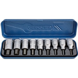 Composition d'embouts de vissage 1/2'' pour vis femelle à 6 pans, 9 pièces