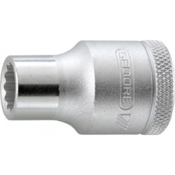 Douille 1/2'', 12 pans femelle avec profilé UNIT DRIVE, Cote s/plats : 16 mm, Long. 39,5 mm