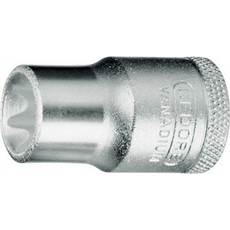 Douille 1/2'' pour vis mâle TORX®, Dimensions : E 18, Long. 40 mm, Pour vis M14