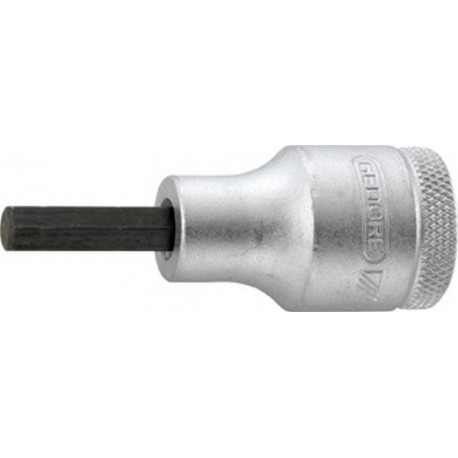 Embout de vissage 1/2'' pour vis femelle à 6 pans, Cote s/plats : 7 mm, Long. 60 mm