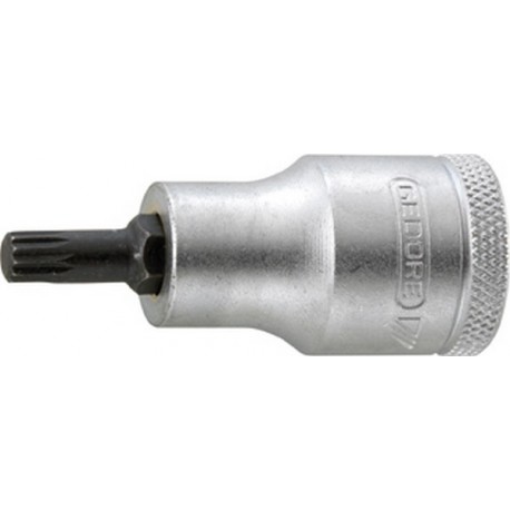 Embout de vissage 1/2'' pour vis femelle à denture multiple XZN, Dimensions : 10, Long. 55 mm, Pour vis M10