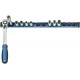 Rack magnétique 1/2'', Utilisation : pour 16 embouts, Dimensions 480 x 33 mm