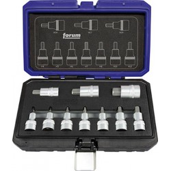 Composition d'embouts de vissage 1/2'' pour vis à 6 pans femelle, Quantité : 10 pièces