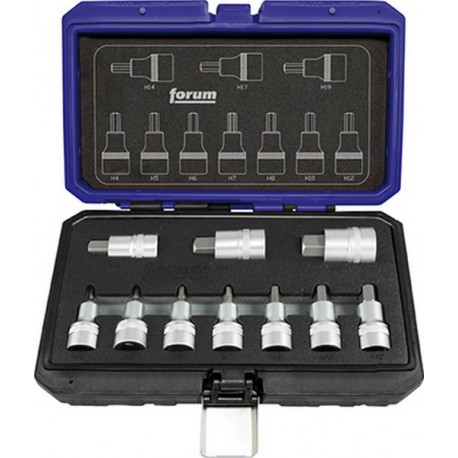 Composition d'embouts de vissage 1/2'' pour vis à 6 pans femelle, Quantité : 10 pièces