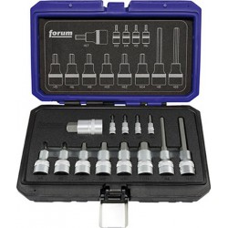 Composition d'embouts de vissage 1/2'' pour vis à 6 pans femelle, Quantité : 13 pièces