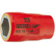 Douille VDE 1/2'', Cote s/plats : 15 mm, Long. 56 mm