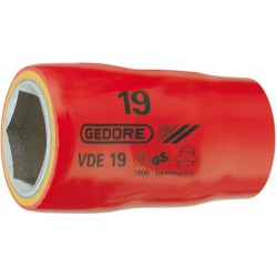 Douille VDE 1/2'', Cote s/plats : 32 mm, Long. 59 mm