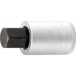 Embout de vissage 3/4'' pour vis femelle à 6 pans, Cote s/plats : 19 mm, Long. 80 mm