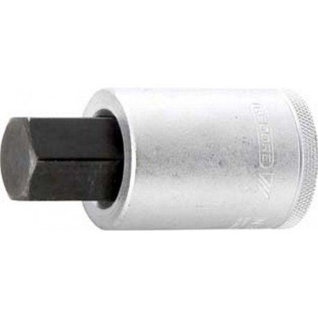 Embout de vissage 3/4'' pour vis femelle à 6 pans, Cote s/plats : 19 mm, Long. 80 mm
