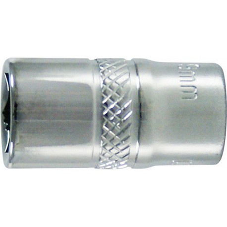 Douille 1/4'', poli, Cote s/plats : 6 mm, Long. 25 mm