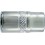 Douille 1/4'', poli, Cote s/plats : 8 mm, Long. 25 mm