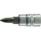 Embout de vissage 1/4'' pour vis cruciforme PH, poli, Taille : PH 1, Long. 30 mm