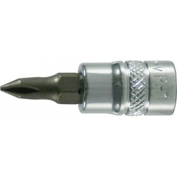 Embout de vissage 1/4'' pour vis cruciforme PH, poli, Taille : PH 1, Long. 30 mm