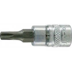 Embout pour tournevis 1/4'' pour vis TORX® femelle, poli, Taille : T 20, Long. 36 mm, Pour vis M4-M5