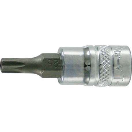 Embout pour tournevis 1/4'' pour vis TORX® femelle, poli, Taille : T 27, Long. 36 mm, Pour vis M4,5-M6