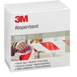 Ruban de signalisation 70mm x 100m rouge-Blanc 3M