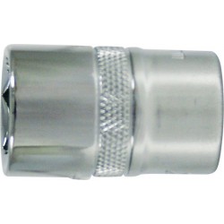 Douille 1/2'', poli, Cote s/plats : 10 mm, Long. 40 mm