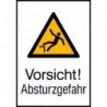 STRECKEN - Warnschild Alu gepr Absturzgefahr 262x371