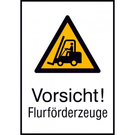 STRECKEN - Warnschild Alu gepr Flurförderz. 262x371