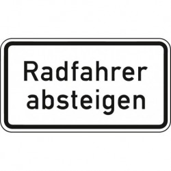 STRECKEN - ZZ.1012-32 330x600mm Radfahrer absteigen