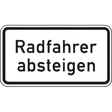 STRECKEN - ZZ.1012-32 330x600mm Radfahrer absteigen