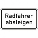 STRECKEN - ZZ.1012-32 330x600mm Radfahrer absteigen