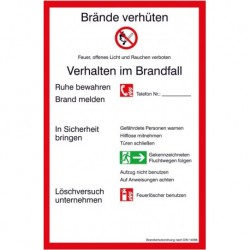 STRECKEN Brandschutzordnung (PVC) 200x300mm