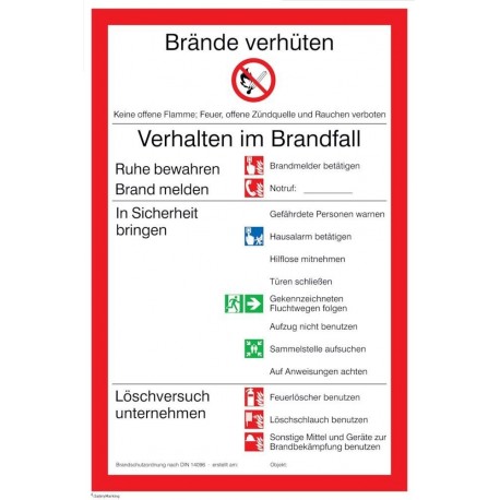 STRECKEN Brandschutzordnung Universal
