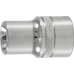 Douille 1/2'' pour vis mâle TORX®, poli, Taille : E 10, Long. L 38 mm, Pour vis M8