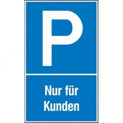 STRECKEN Parkplatzs. Nur f. Kund. Aluminium geprägt