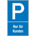 STRECKEN Parkplatzs. Nur f. Kund. Aluminium geprägt