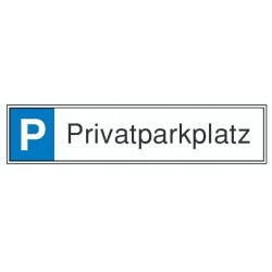 STRECKEN Parkplatzs.Privatpark Aluminium geprägt
