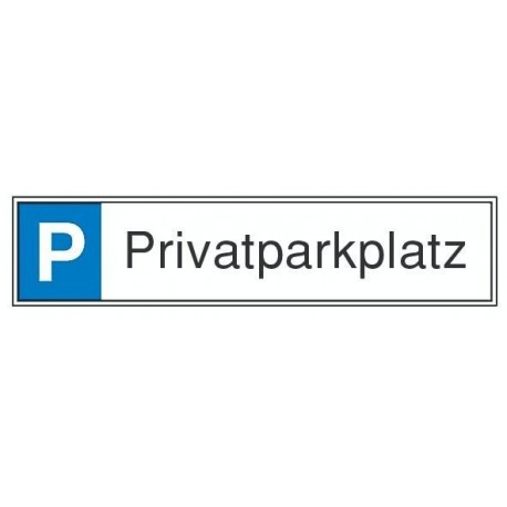 STRECKEN Parkplatzs.Privatpark Aluminium geprägt